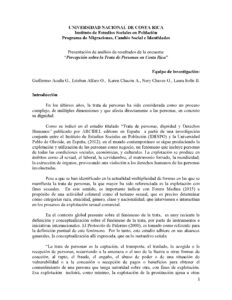Percepción sobre la Trata de Personas en Costa Rica