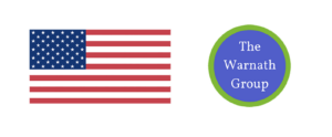 The United States of America flag followed by the circular Warnath Group logo.