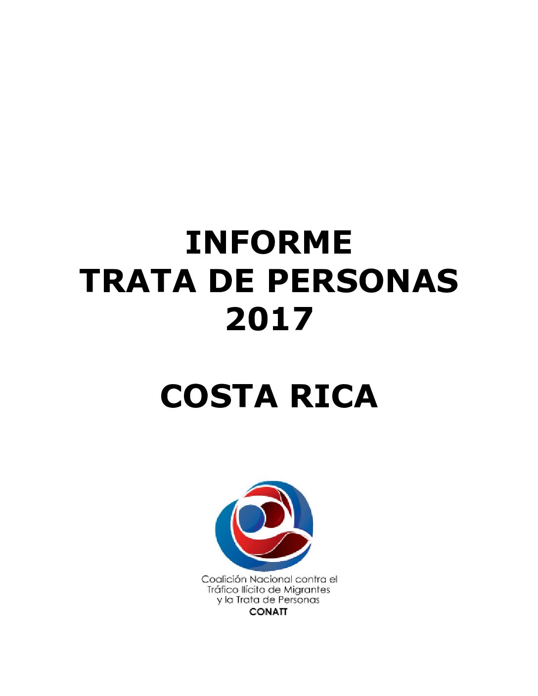 Informe Trata de Personas Costa Rica 2017