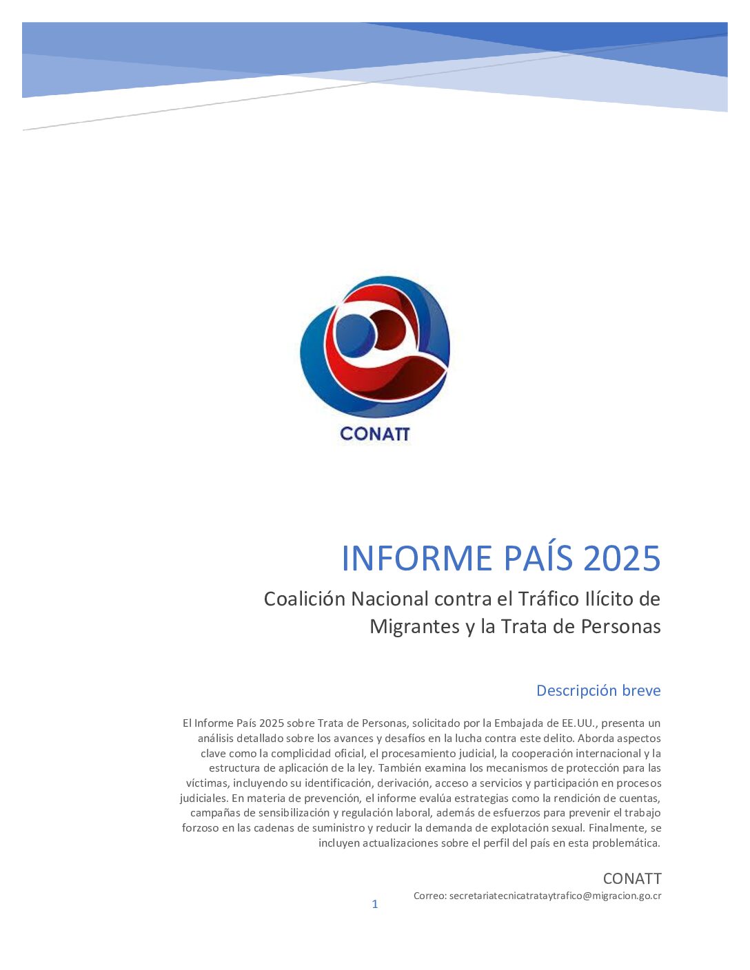 Informe Trata de Personas Costa Rica 2024